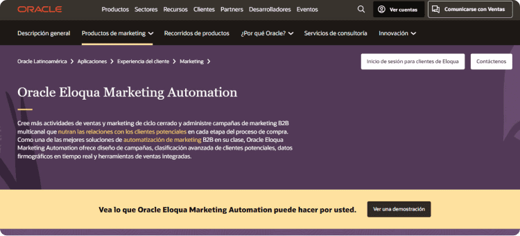  Eloqua como herramienta de automatización de marketing digital