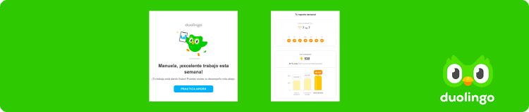 Duolingo como ejemplo de email marketing