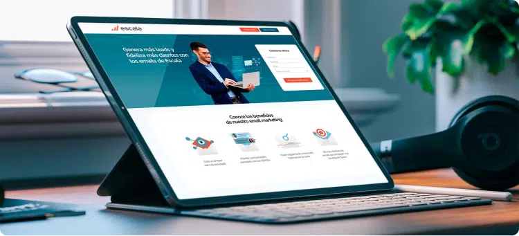 Ilustración en referencia a Escala, la plataforma de marketing y ventas ideal para crear campañas de email marketing efectivas