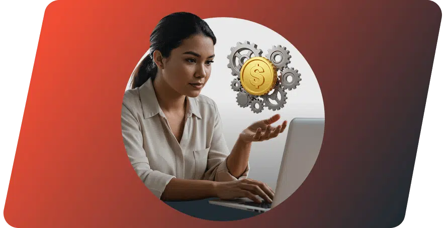 Ejecutivo mostrando pipeline de ventas automatizado en CRM con etapas desde prospecto hasta cierre